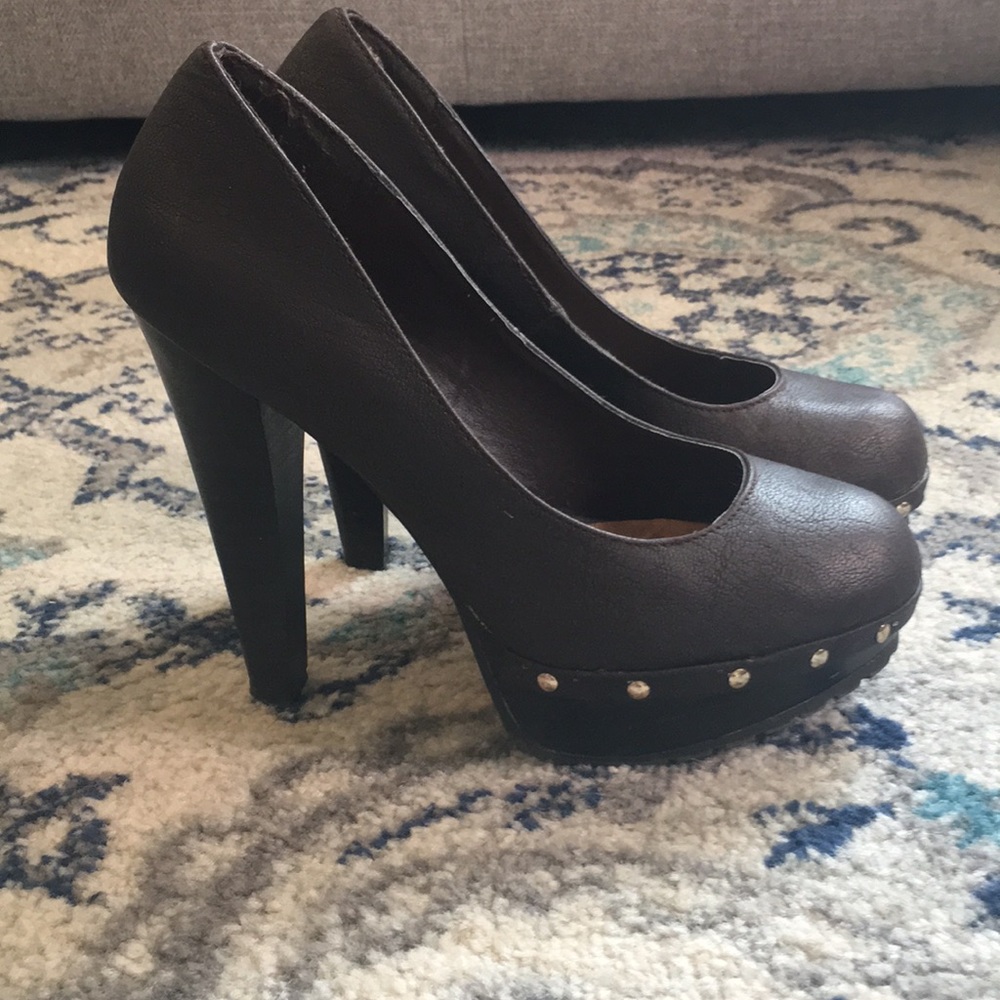JustFab platform stud heels